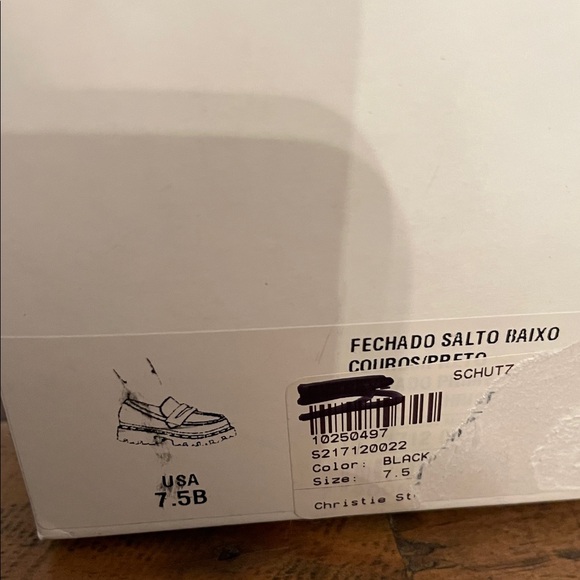 SCHUTZ Black Chunky Leather Loafers - Picture 5 of 6